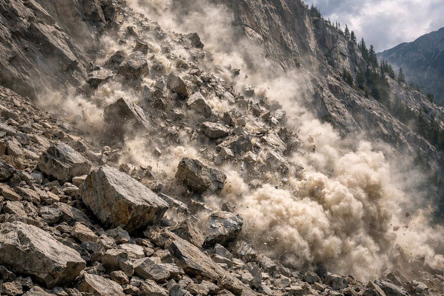 Wie viel wiegt ein Felssturz?