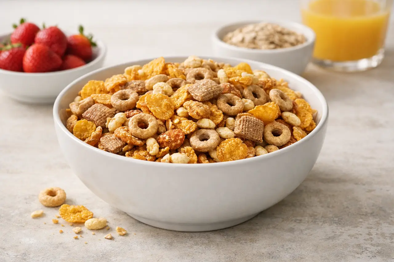 Сколько весит миска хлопьев?