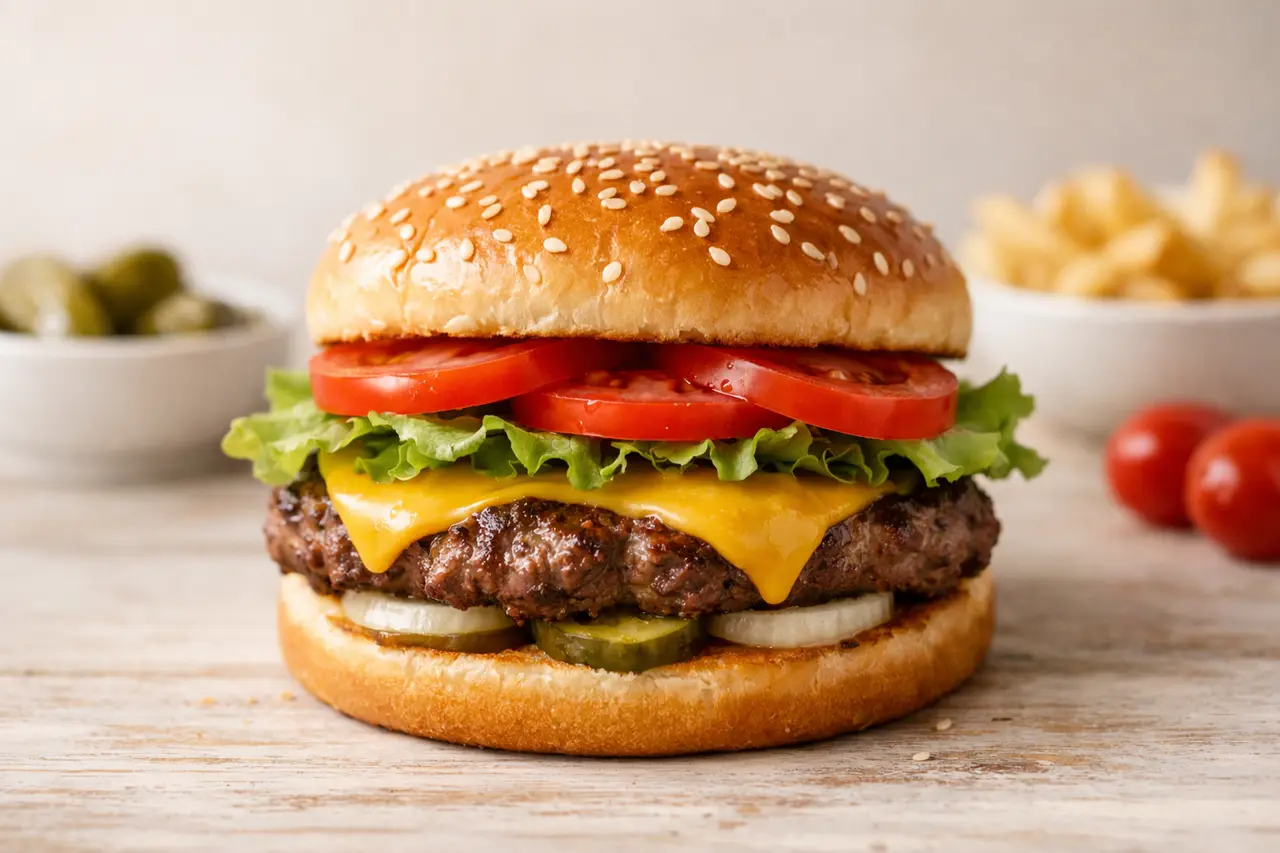 Сколько весит чизбургер?