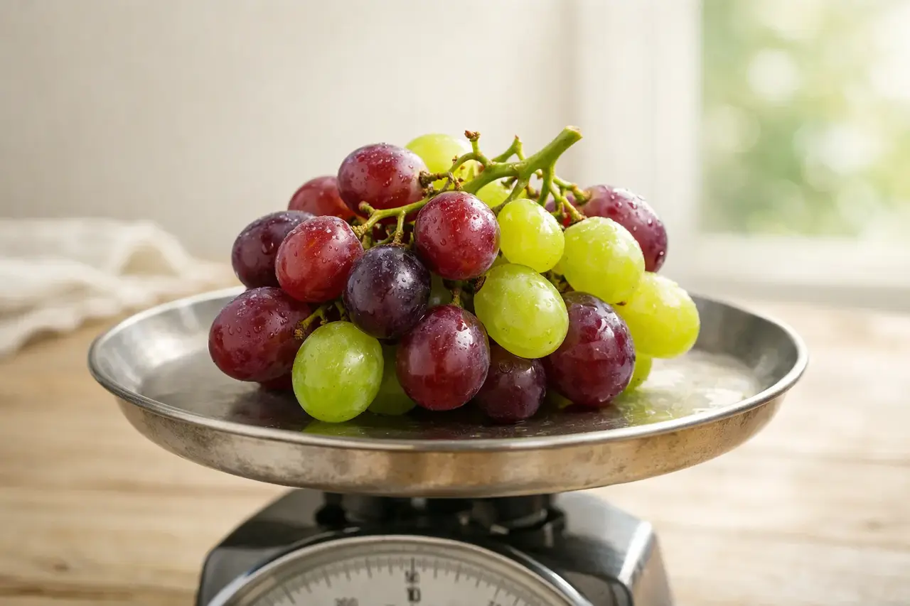 Сколько весит чашка винограда?