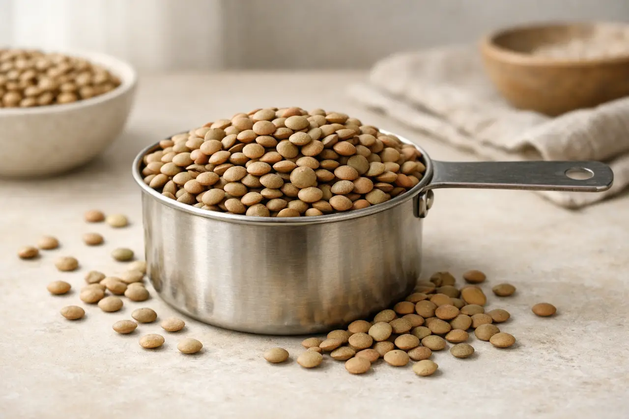 Сколько весит чашка чечевицы?