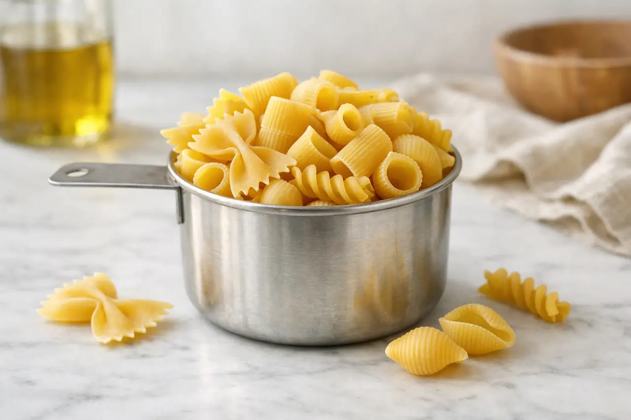 Сколько весит чашка пасты?