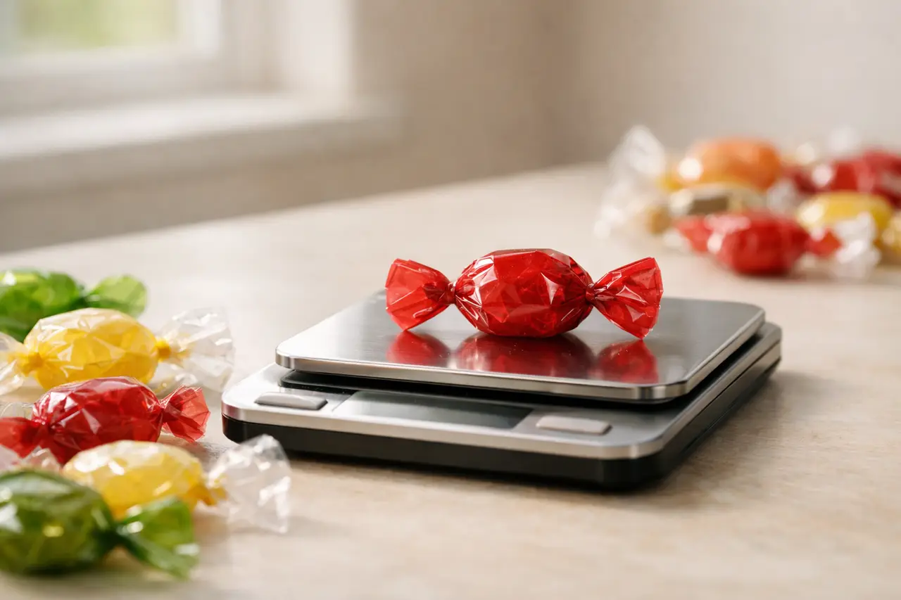 Сколько весит кусочек конфеты?