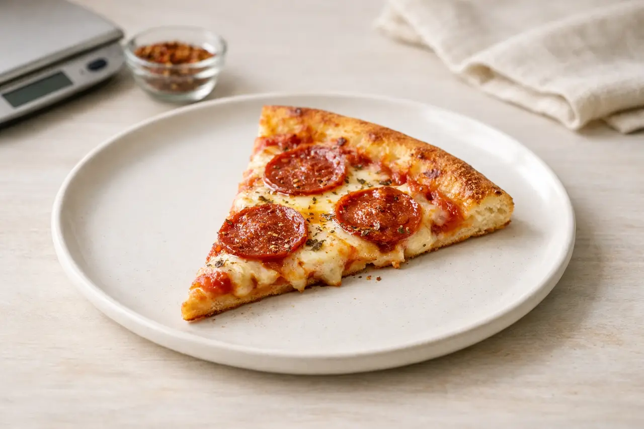 Сколько весит кусок пиццы?