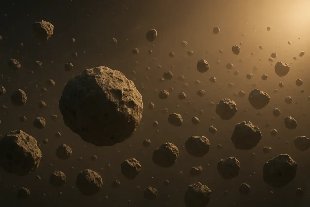 Сколько весит пояс астероидов?