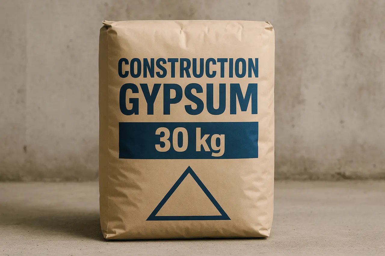 Wie viel wiegt ein 30 kg Sack Baugips?