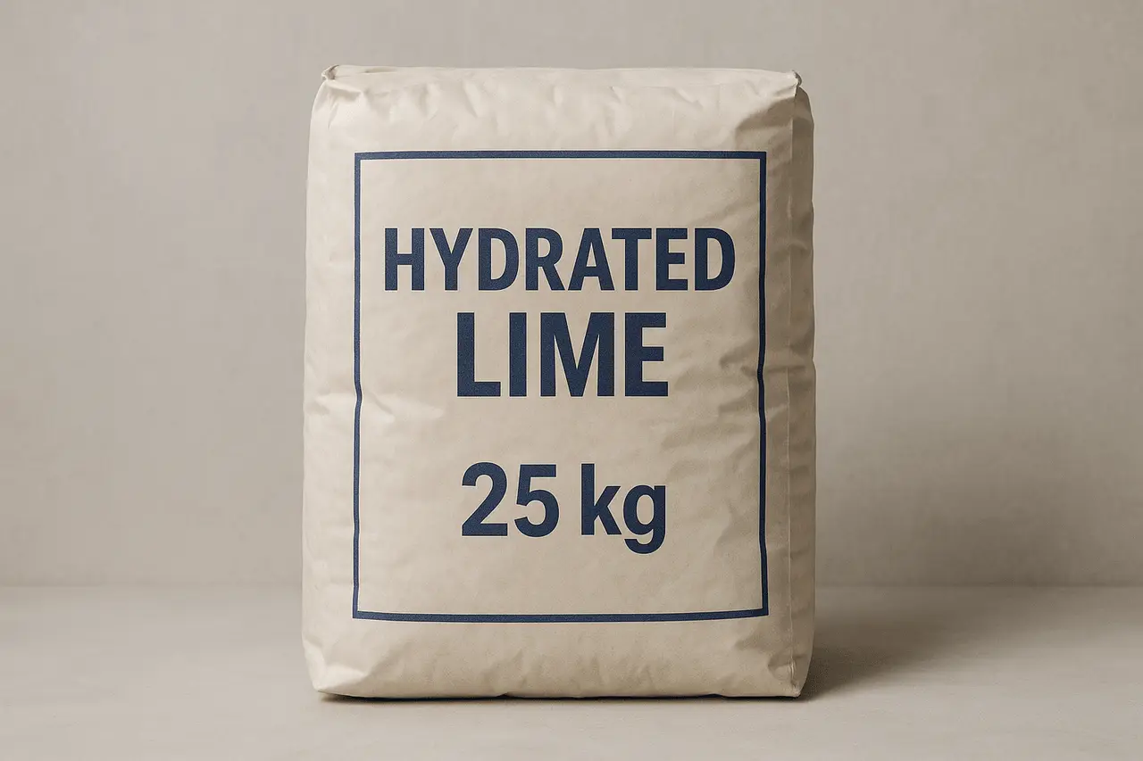 Quanto pesa um saco de cal hidratada de 25 kg?