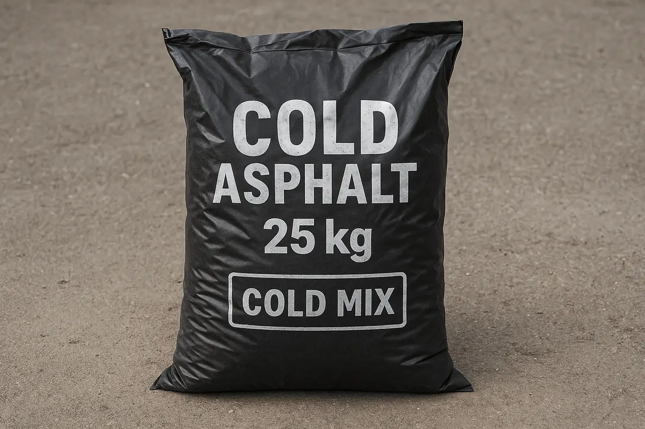 Wie viel wiegt ein 25 kg Sack Kaltasphalt?