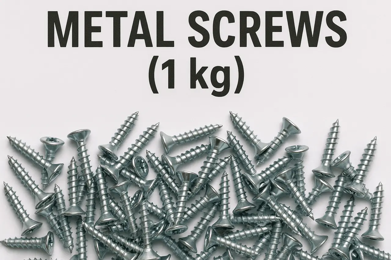 Quanto pesa um parafuso de metal (1 kg)?