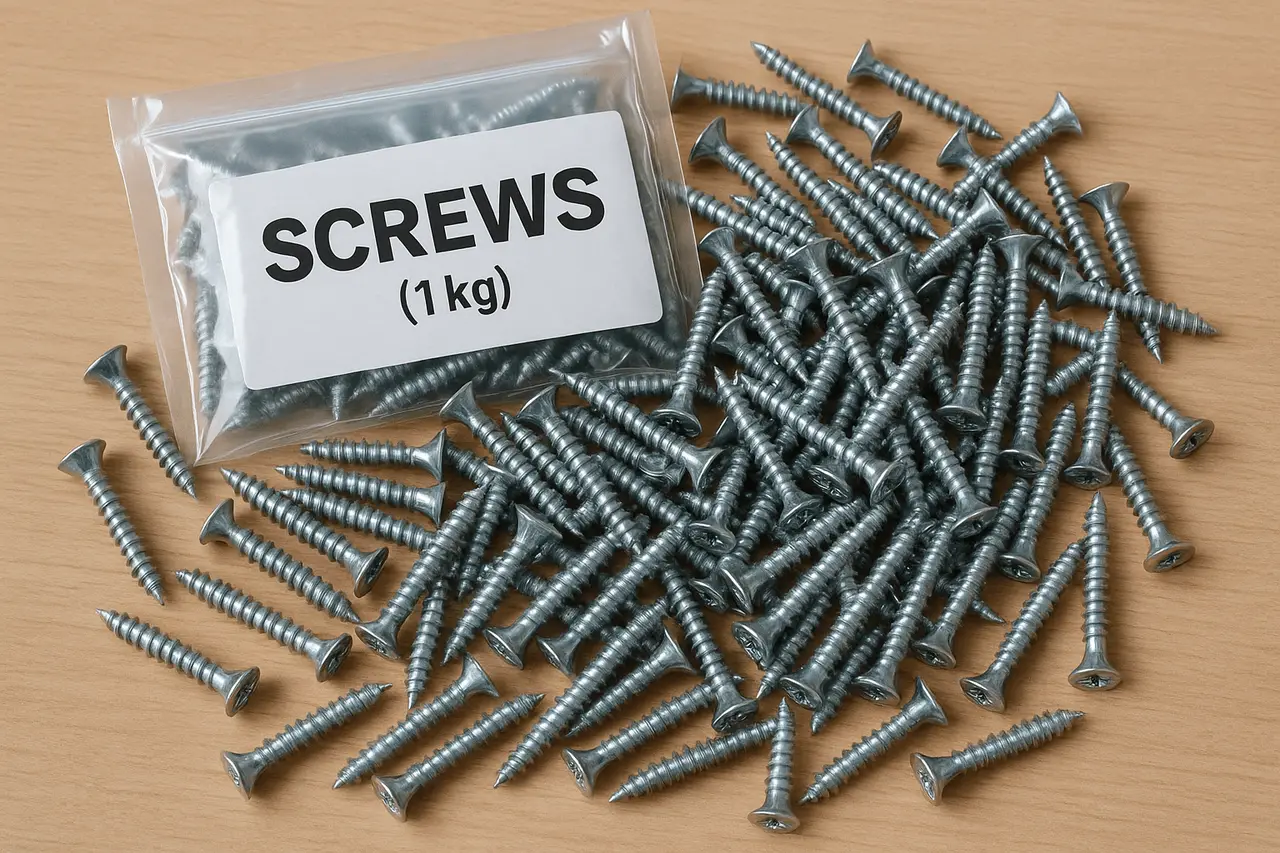 Сколько весит шуруп (1 кг)?