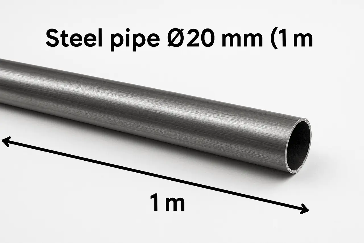 Сколько весит стальная труба диаметром 20 мм (1 м)?