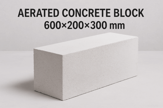 How Much Does an Aerated Concrete Block 600×200×300 mm Weigh?