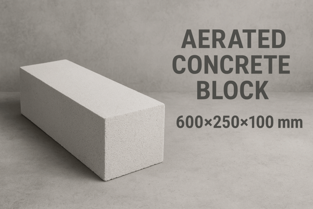 How Much Does an Aerated Concrete Block 600×250×100 mm Weigh?