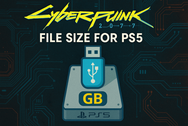 Размер файла Cyberpunk 2077 для PS5