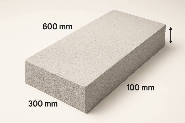How Much Does a Foam Concrete Block 600×300×100 mm Weigh?