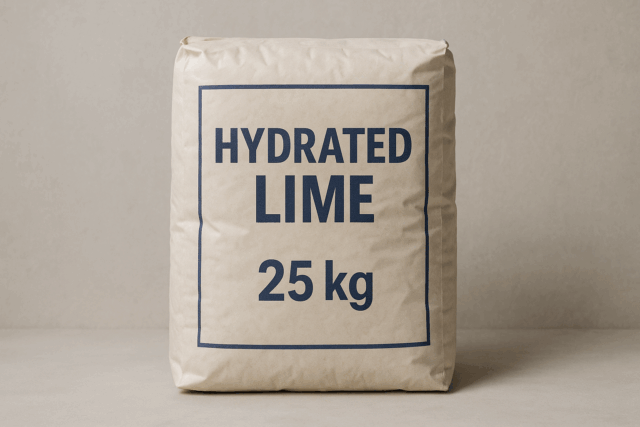 Wie viel wiegt ein 25 kg Sack Löschkalk?