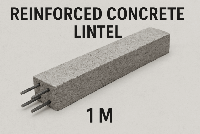 Quanto pesa um lintel de concreto armado de 1 m?