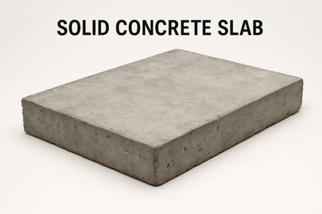 Quanto pesa uma laje de concreto sólida?