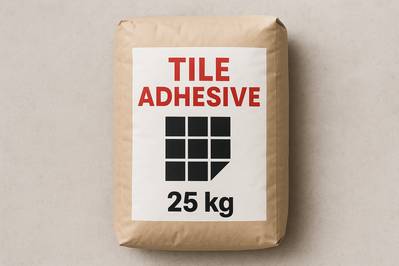 Wie viel wiegt ein 25 kg Sack Fliesenkleber?