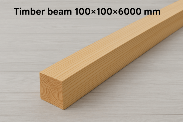 How Much Does a Timber Beam 100×100×6000 mm Weigh?