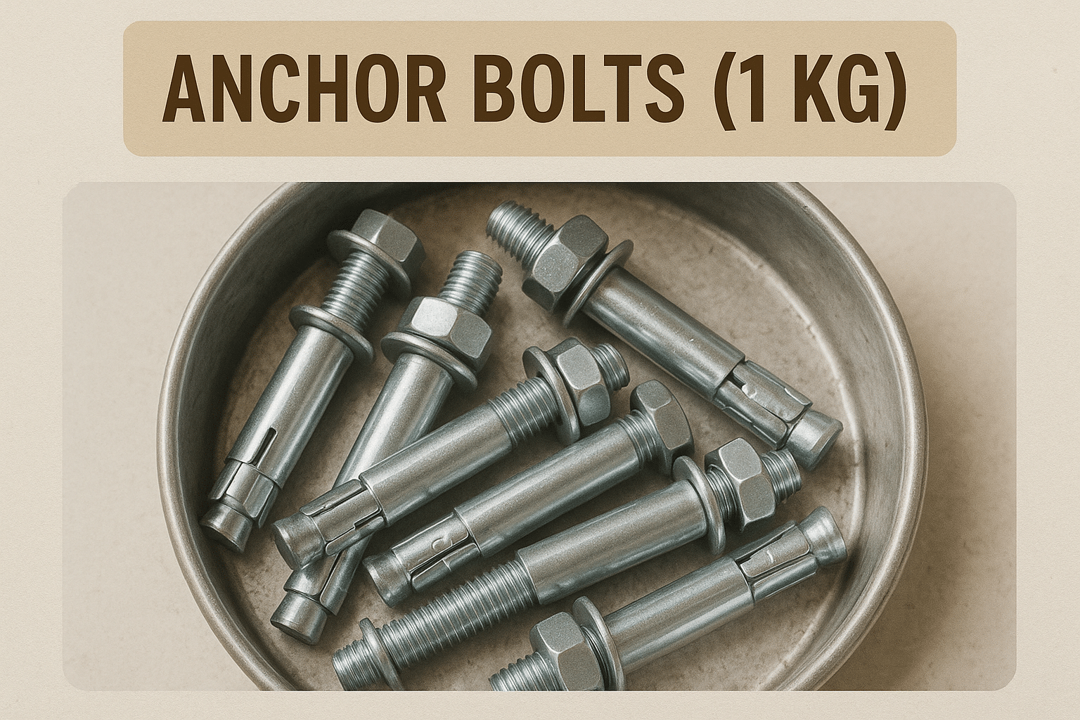 Wie viel wiegt ein Ankerbolzen (1 kg)?