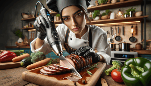 Сколько весит электрический нож для разделки мяса?