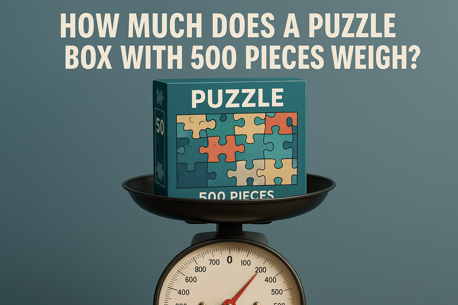 Wie viel wiegt eine Puzzlebox mit 500 Teilen?