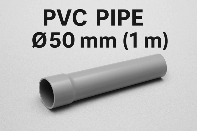 Quanto pesa um tubo de PVC de Ø50 mm (1 m)?