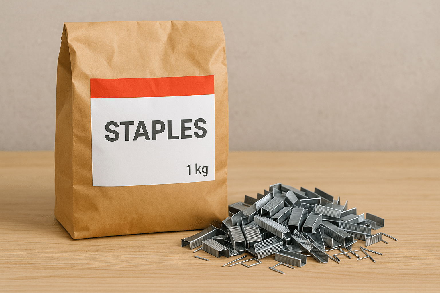 Wie viel wiegt eine Heftklammer (1 kg)?