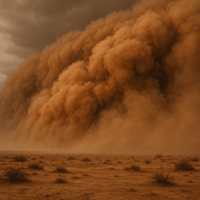 Сколько весит пыльная буря?