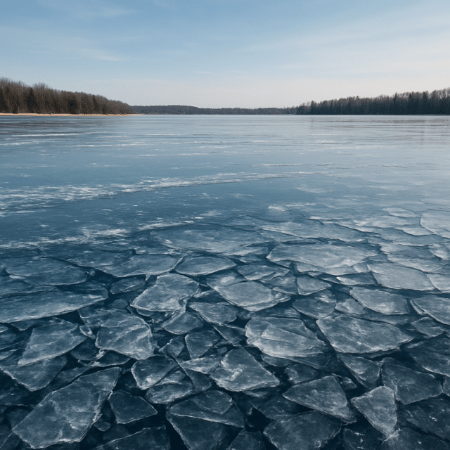 Сколько весит лёд на озере?