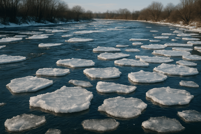 Сколько весит лёд на реке?