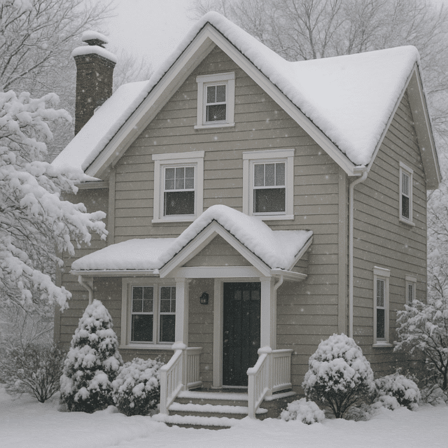 Сколько весит снег на доме?