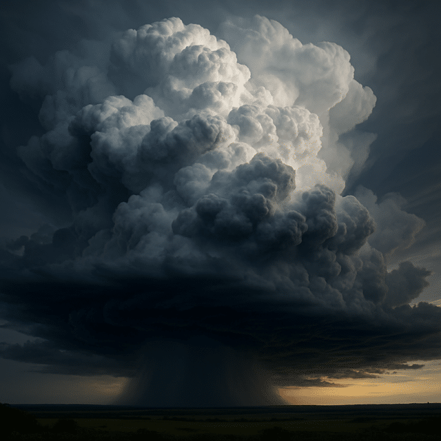 Quanto pesa uma nuvem de tempestade?